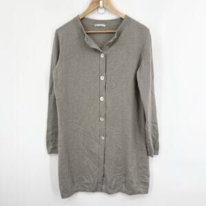 Gretchen Neal Duster Cardigan Sweater Large Cashmere Italian Luxury Capsule Soft